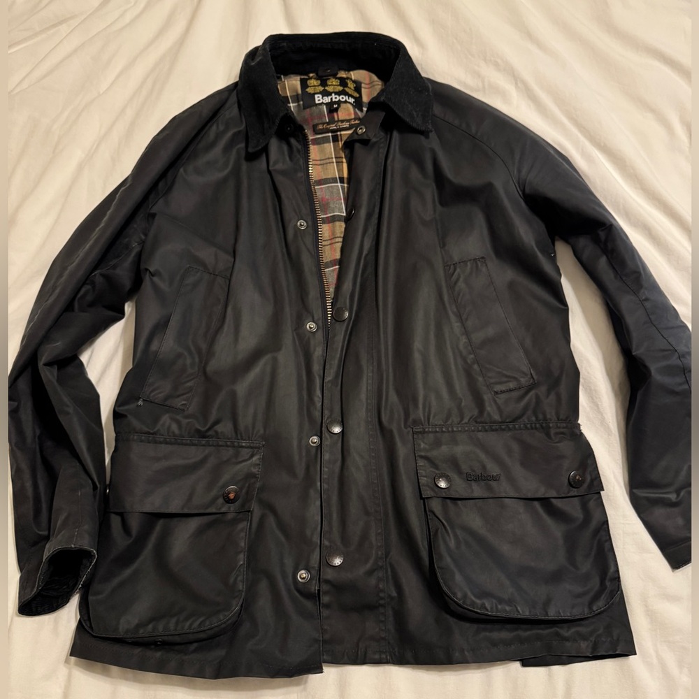 Barbour Men’s Ashby Wax Jacket Navy Medium